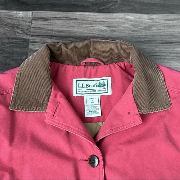 L.L. Bean Classic Barn Jacket Chore Coat Insulated 0WY28 Women's Small Pink - Picture 4 of 10